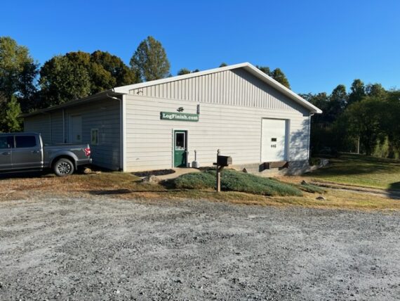 LogFinish.com warehouse building in Rutherfordton, North Carolina